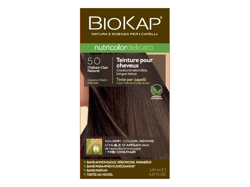 BIOKAP NUTRICOLOR DELICATO 5.0 CHATAIN CLAIR NATUREL