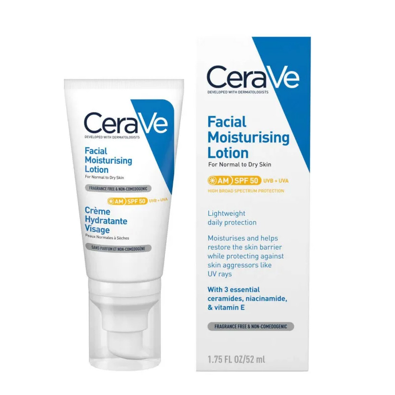 CERAVE CREME HYDRATANTE VISAGE SPF50 52ML Atelierpara ma CERAVE CREME HYDRATANTE VISAGE SPF50 52ML Atelierpara ma