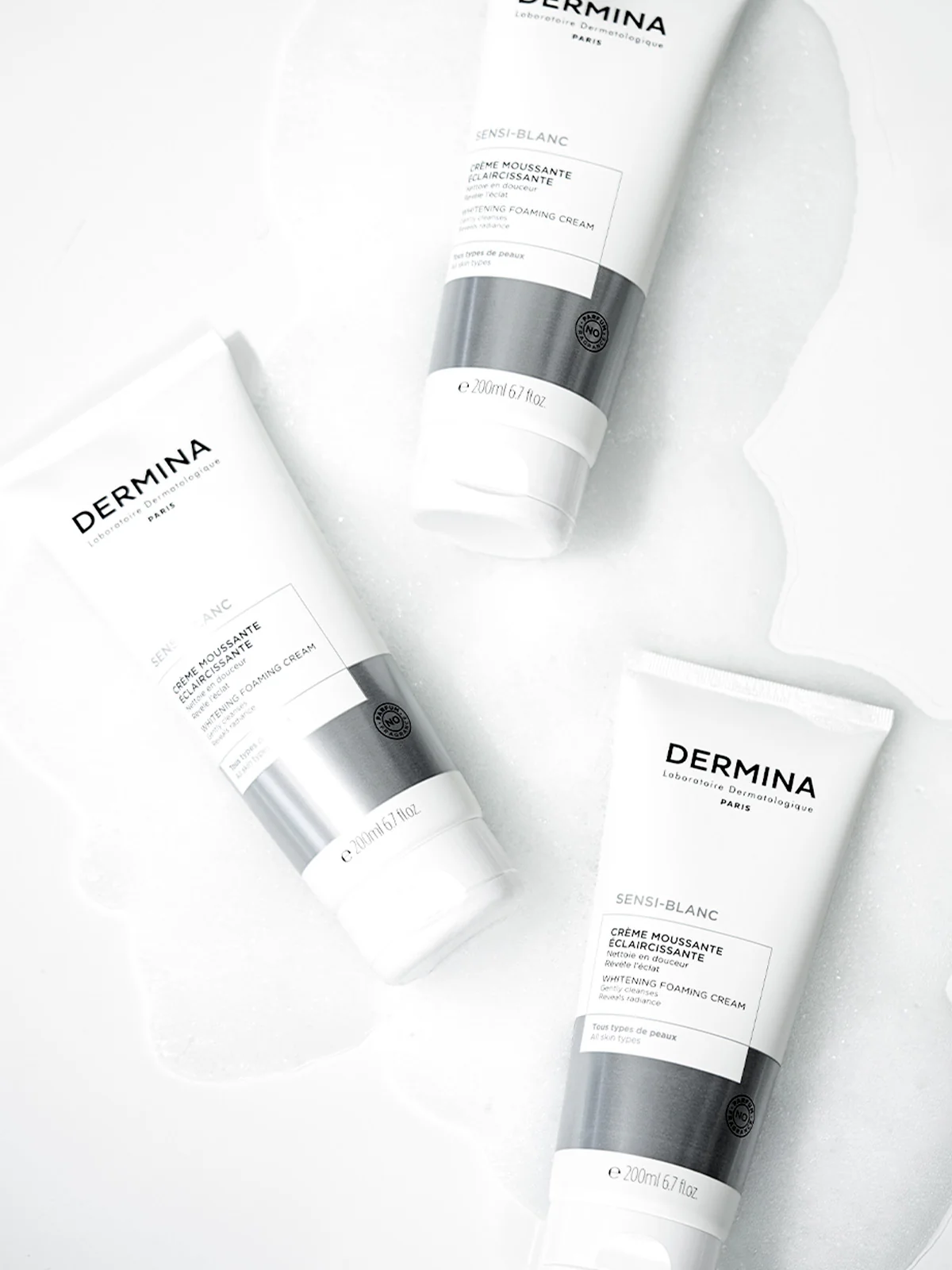 DERMINA SENSIBLANC CREME MOUSSANTE ECLAIRCISSANTE 200ML