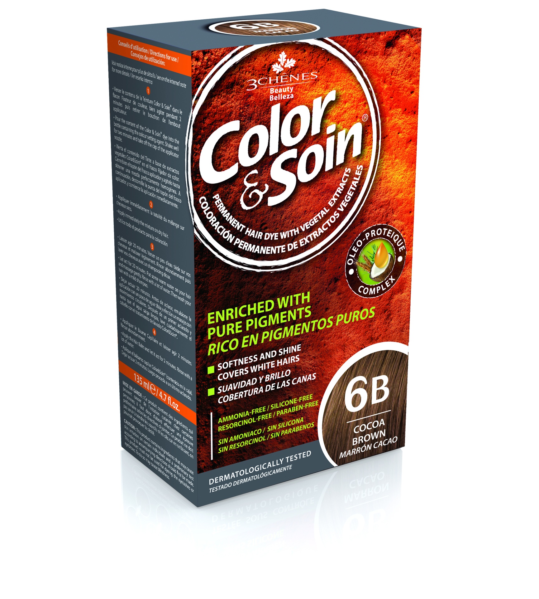 3CHENE COLOR & SOIN 6B MARRON CACAO